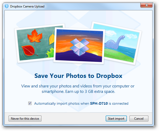 Nonaktifkan Secara Otomatis Menyimpan Foto Anda ke Dropbox