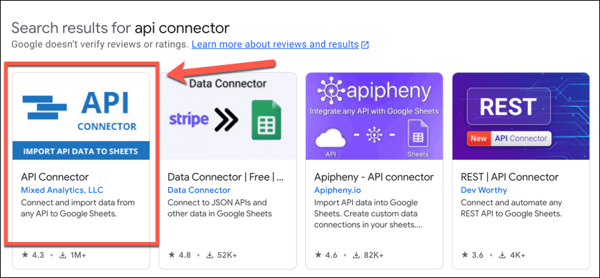 konektor google sheets api