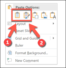 Rekatkan opsi di PowerPoint