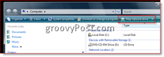 Memetakan drive jaringan di Windows 7, Vista dan Server 2008 dari Windows Explorer
