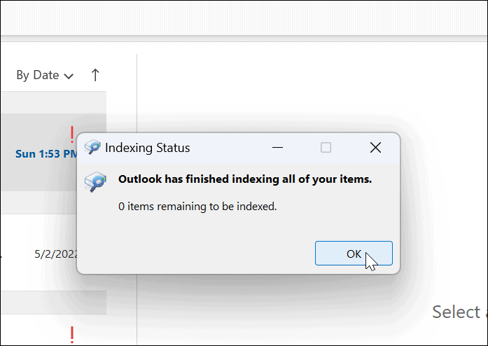 Pencarian Outlook Windows 11 Tidak Bekerja