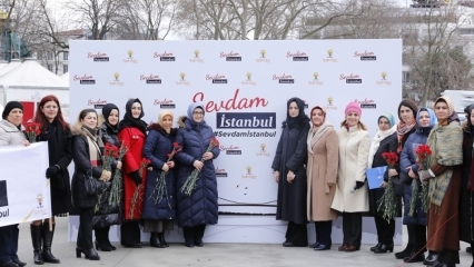 Cabang AK Party Istanbul Wanita sedang dalam pawai Sevdam Istanbul!