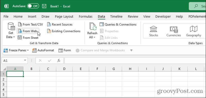 dapatkan data dari web