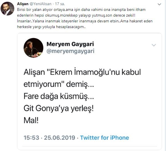 Reaksi keras dari Alişan: Saya akan mengirim mereka semua ke pengadilan