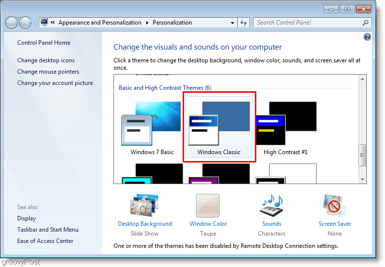 Windows 7 Ubah Tema menjadi Klasik