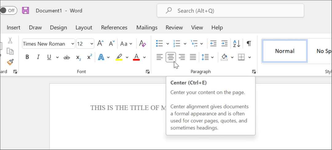 ketik format judul apa style di microsoft word