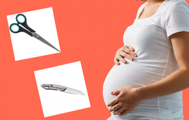 tes gunting dan pisau selama kehamilan