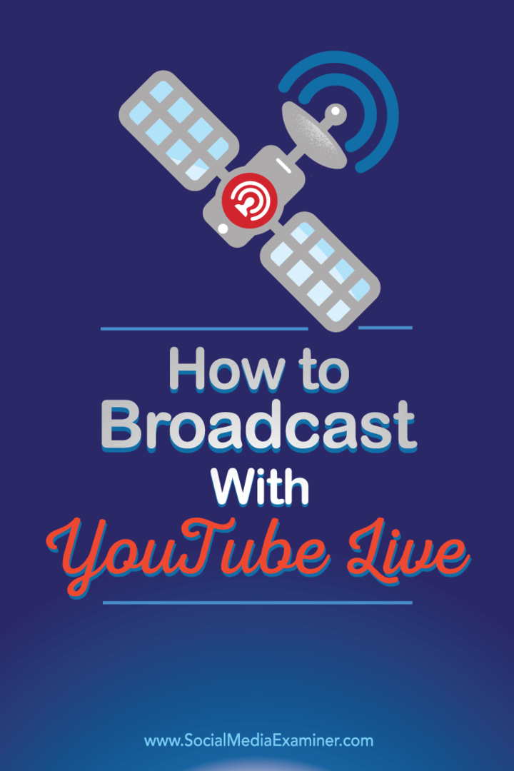 Kiat tentang cara menyiarkan video dengan YouTube Live.
