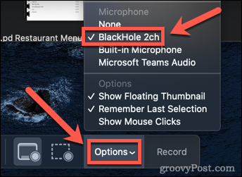 pilih opsi audio di mac