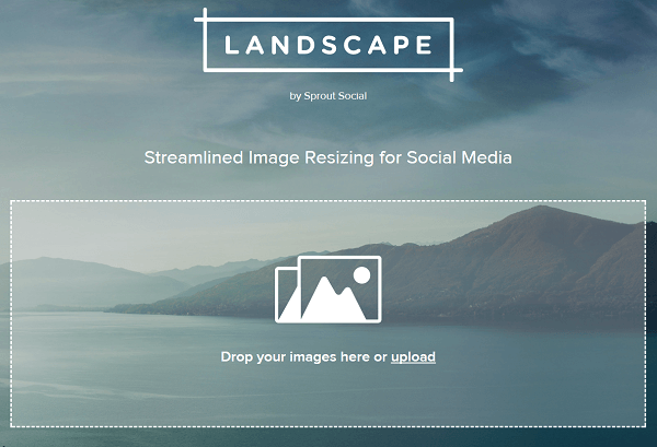 Pangkas dan ubah ukuran gambar dengan Landscape by Sprout Social.