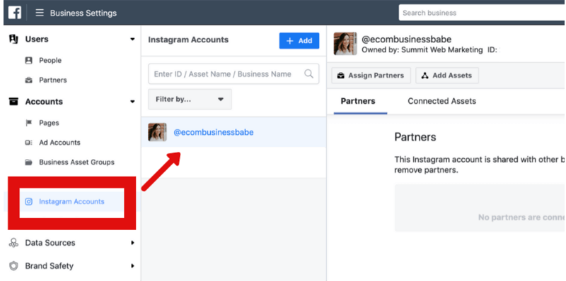 cara menghapus akun Instagram dari Facebook Business Manager