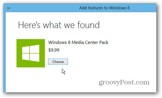 Paket Windows 8 Media Center