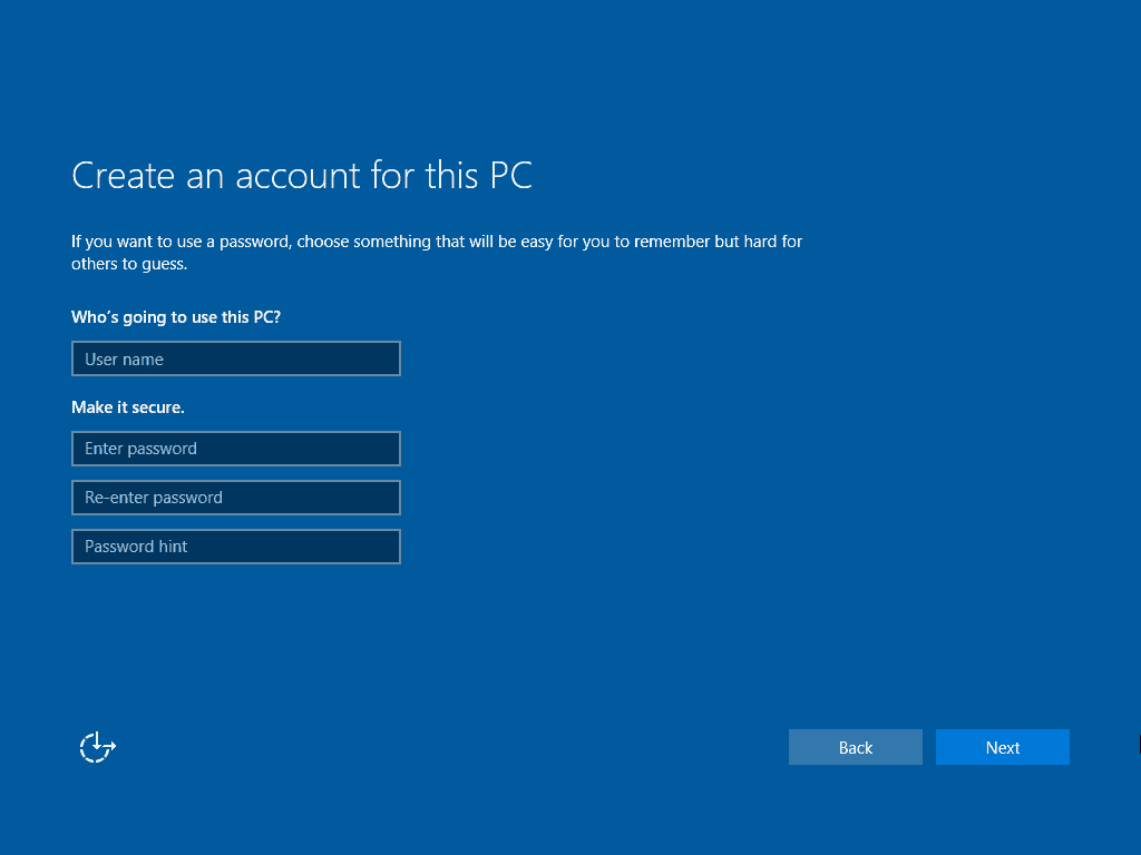15 Layar Akun Baru Windows 10 Clean Install