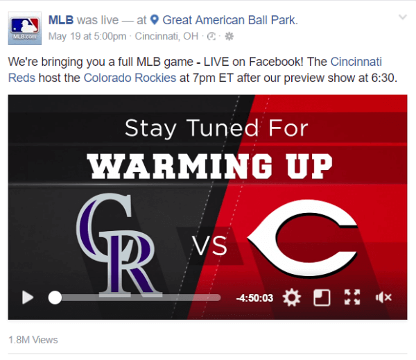 Facebook bermitra dengan Major League Baseball dalam kesepakatan streaming langsung baru.