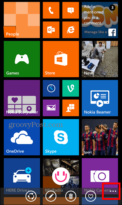 Layar kunci tangkapan layar Windows Phone 8.1