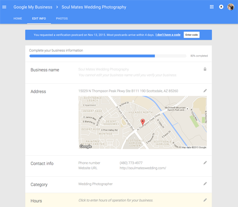 Google baru plus opsi edit halaman bisnis lokal