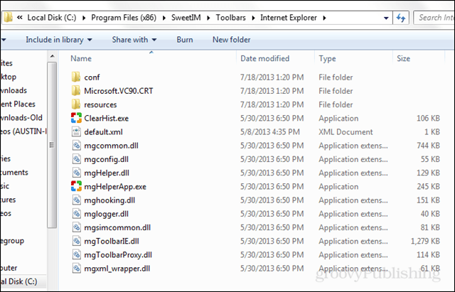 file program folder sisa dari sweetpacks