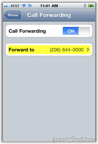 tangkapan layar opsi penerusan panggilan iphone
