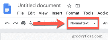 Memformat teks di Google Documents