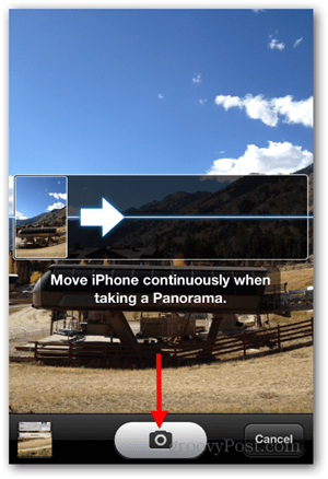 Ambil iPhone iOS Panoramic Photo - Pan Camera