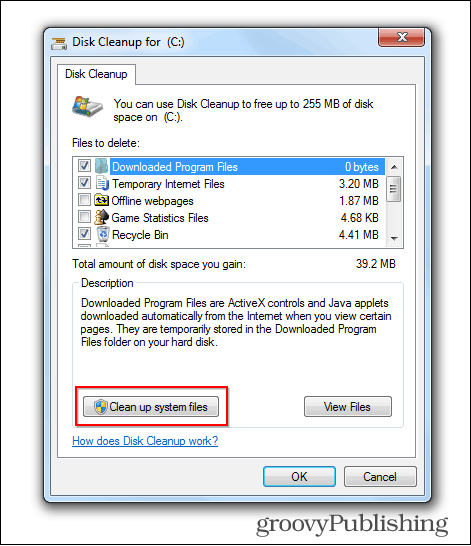 windows 7 update menghapus file lama tombol pembersihan disk