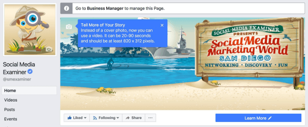 Facebook memperluas kemampuan untuk mengunggah video sebagai gambar sampul ke lebih banyak halaman. 