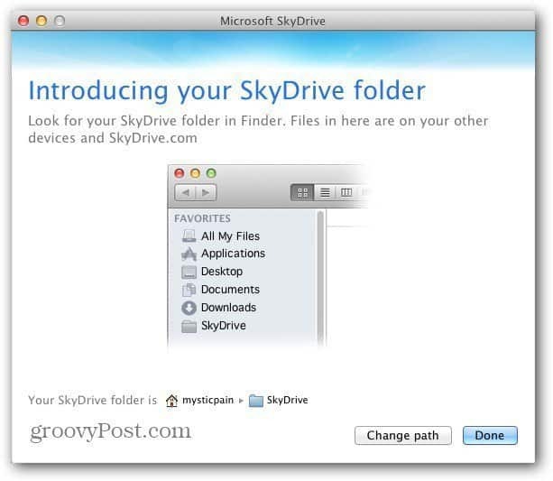 Lokasi Mac SkyDrive