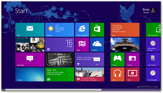 Layar Mulai Windows 8 dengan Tato