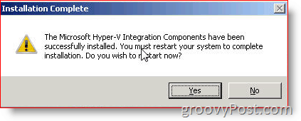Instal Layanan Integrasi Hyper-V