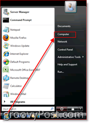 Buka Area Komputer di Windows Explorer - Windows 7, Vista dan Windows Server 2008