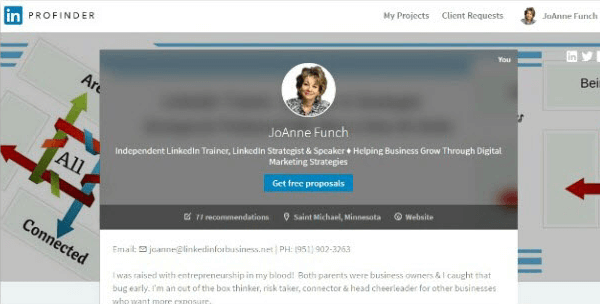 linkedin profil profinder