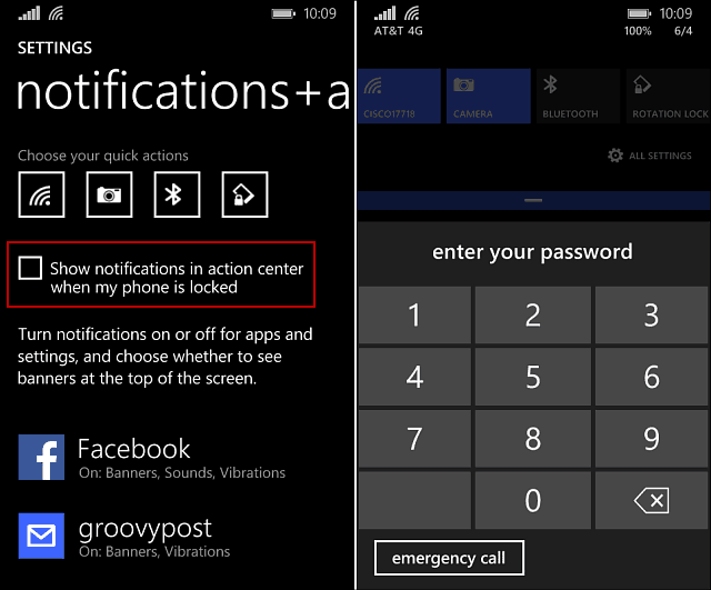 Windows Phone 8.1: Mencegah Orang Melihat Pemberitahuan pada Layar Kunci