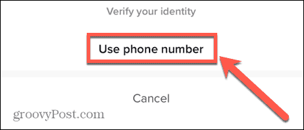 tiktok menggunakan nomor telepon