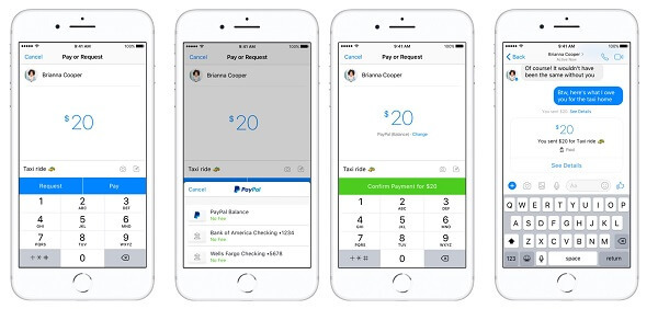 Facebook Messenger dan PayPal mengintegrasikan pembayaran peer-to-peer dalam aplikasi di A.S.