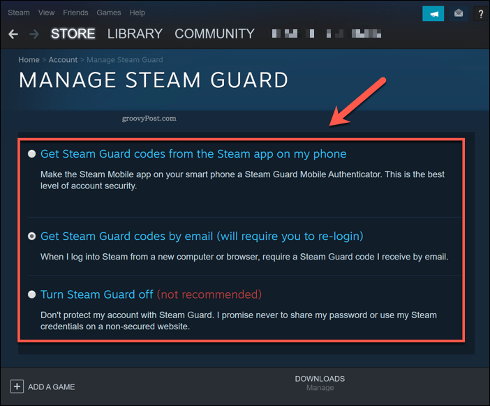 Mengelola Steam Guard di Windows 10