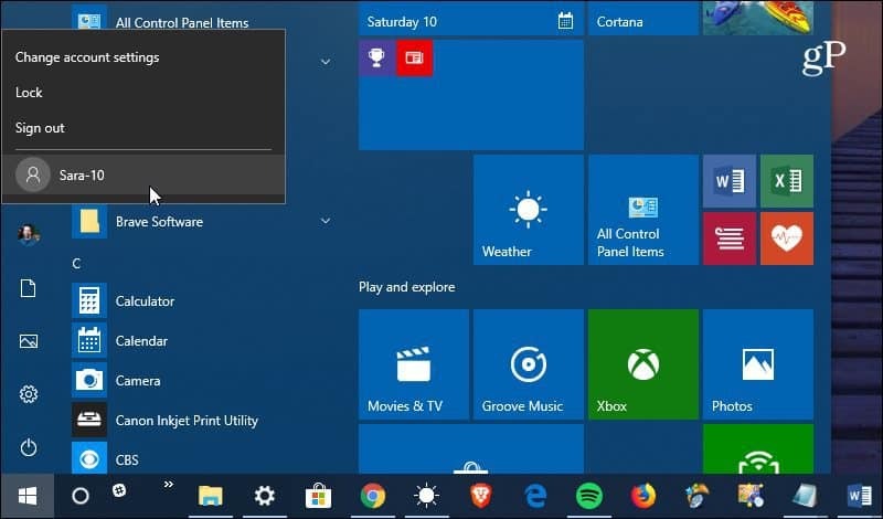 Ganti Akun Pengguna Windows 10