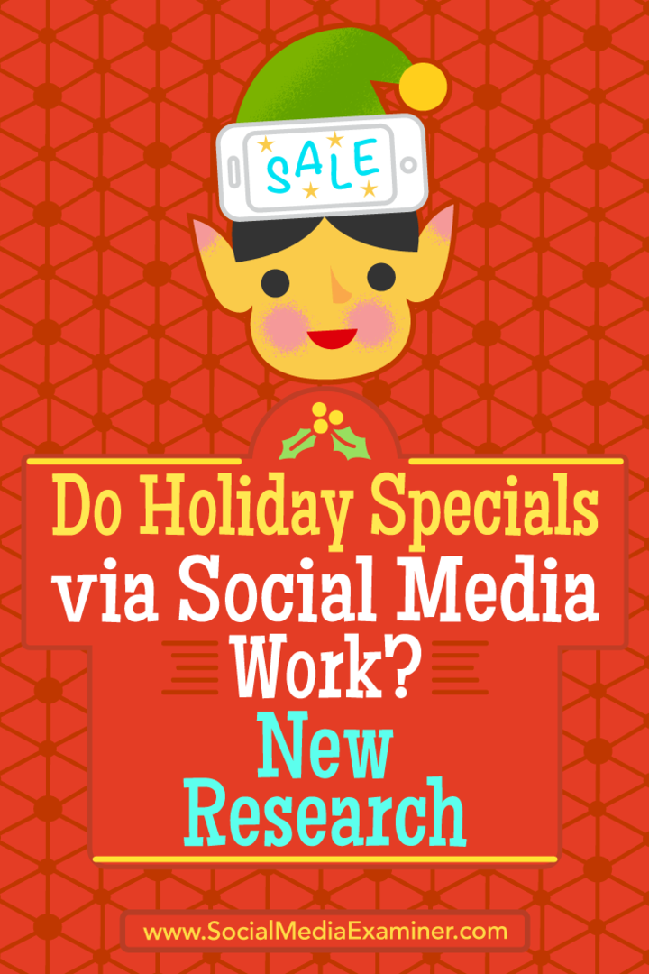 Apakah Liburan Spesial melalui Media Sosial Bekerja? Penelitian Baru oleh Michelle Krasniak tentang Penguji Media Sosial.