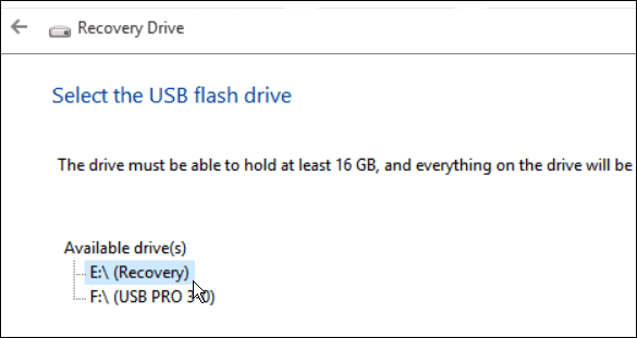 Drive pemulihan Windows 10