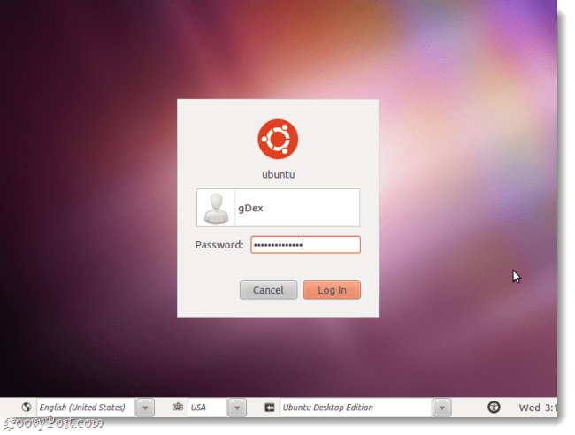 layar login ubuntu