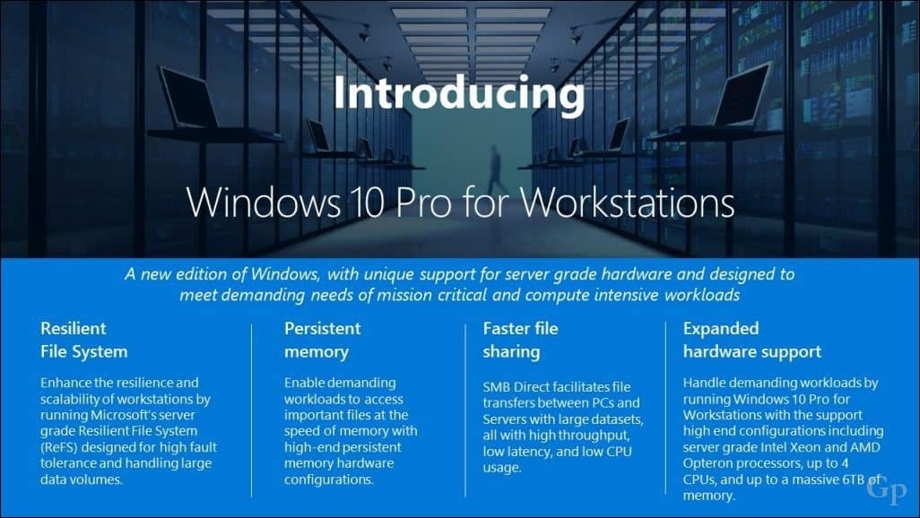 Microsoft Memperkenalkan Windows 10 Pro Baru untuk Edisi Workstation
