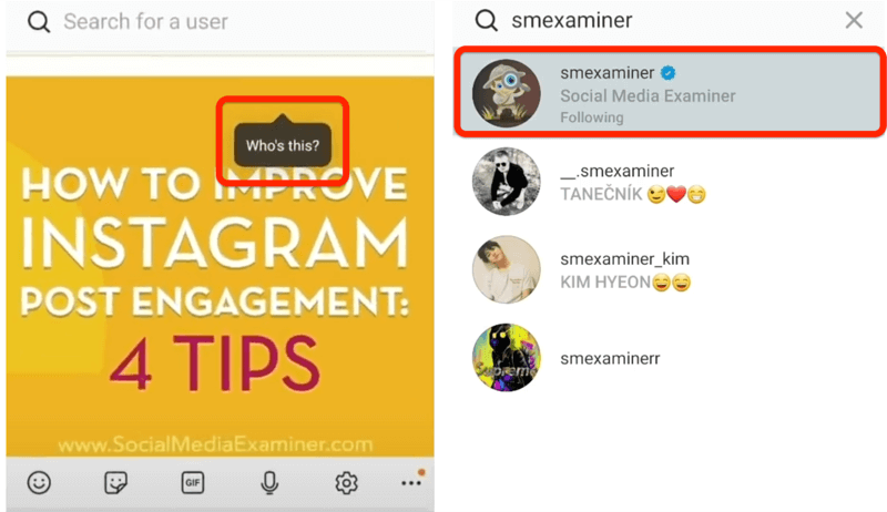 opsi posting instagram untuk menandai seseorang dengan di post-tap