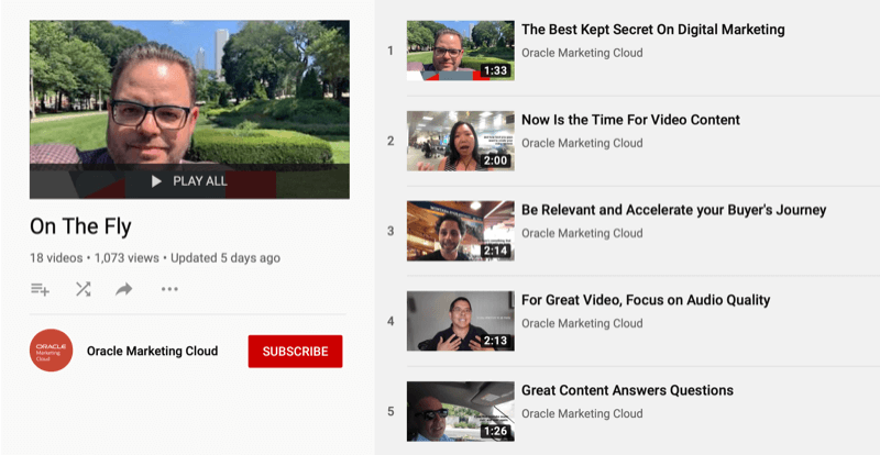 Seri YouTube Oracle Marketing Cloud On the Fly