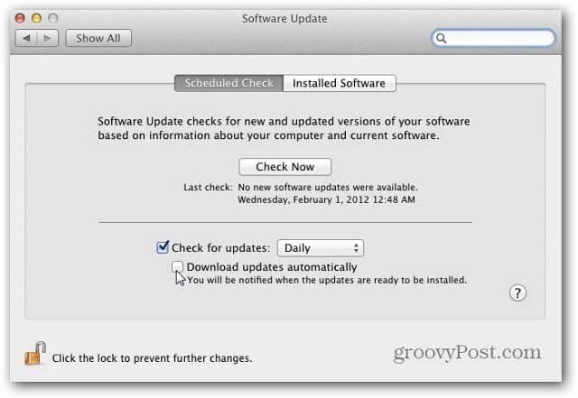 Konfigurasikan Fitur Pembaruan Perangkat Lunak Apple OS X Lion