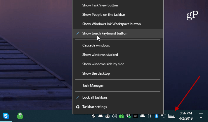 Windows 10 Tampilkan Tombol Keyboard Sentuh
