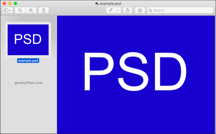 Membuka file PSD di macOS