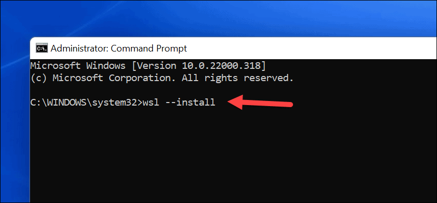 Perintah Instal WSL