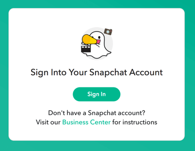 Masuk dengan kredensial masuk Snapchat Anda.