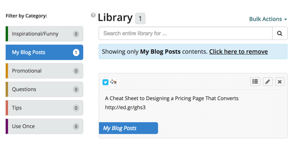 Klik filter Posting Blog Saya untuk hanya melihat posting dalam kategori itu.