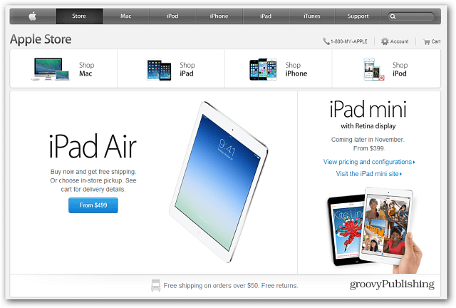 Apple Store Sekarang Memiliki iPad Air Baru Yang Tersedia