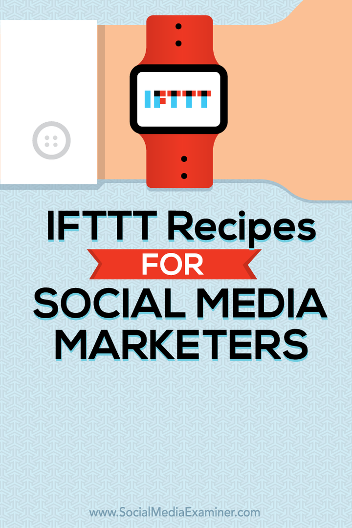 resep ifttt untuk pemasar media sosial